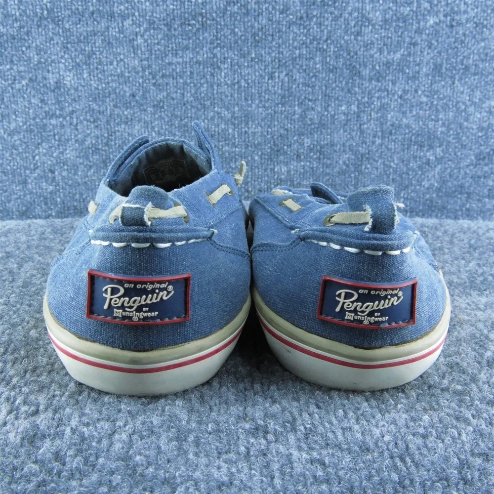 Penguin Munsingwear Catamaran Men Boat Shoe Blue Fabric‎ Lace Up Size 12 Medium